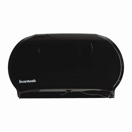 Boardwalk Jumbo Twin Toilet Tissue Dispenser, 20 1/4 x 12 1/4, Black R4070BKBW